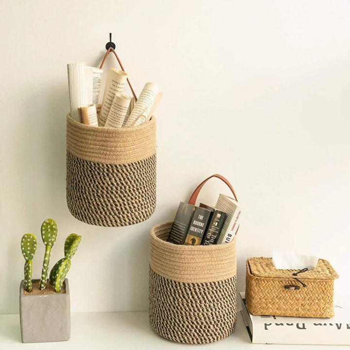 Handwoven Hanging Storage Baskets