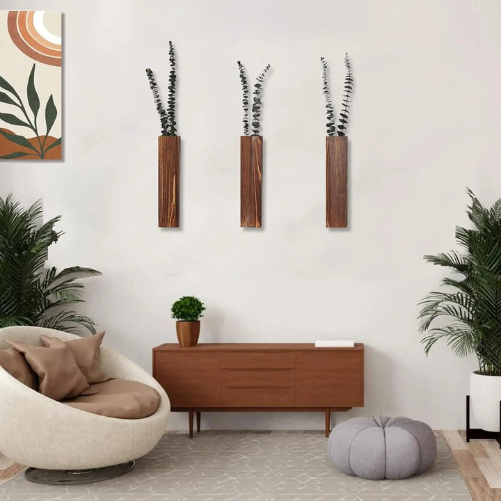 Minimalist Wooden Wall Planters