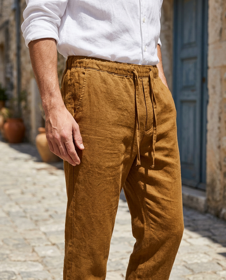 Marlow Relaxed Linen-Blend Trousers