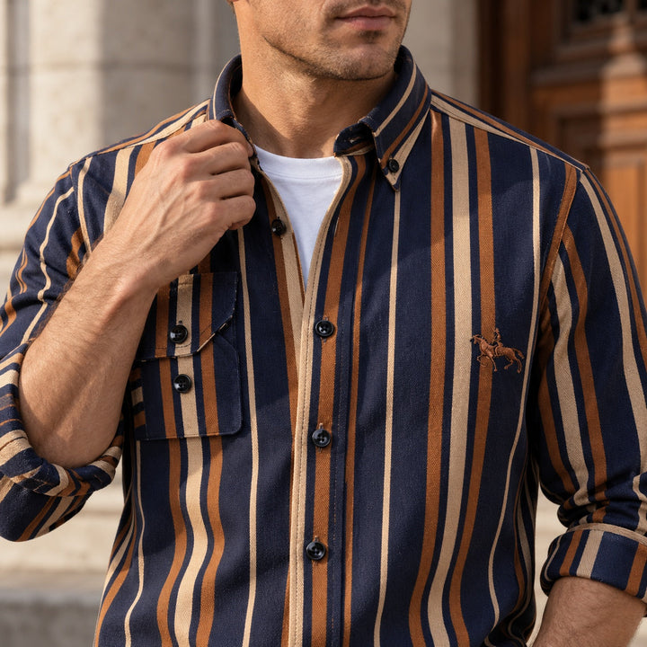 Marlowe Striped Oxford Shirt
