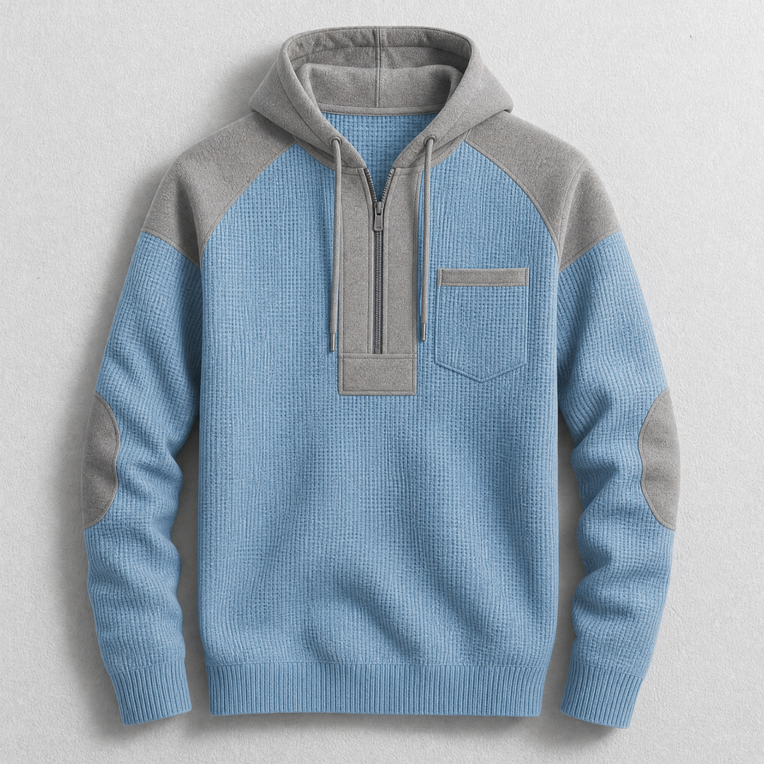 Bexley Waffle-Knit Pullover Hoodie