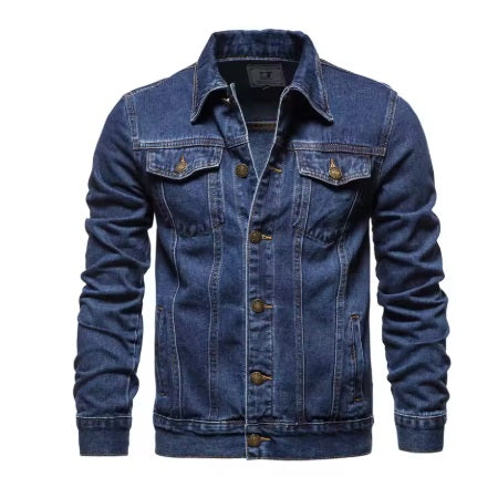 The Whiskey Jacket in dark blue denim