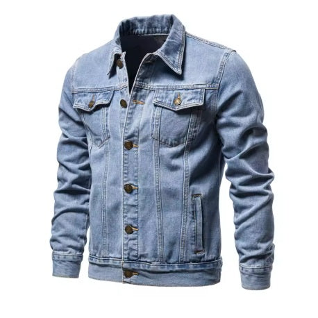 The Whiskey Jacket in sky blue denim