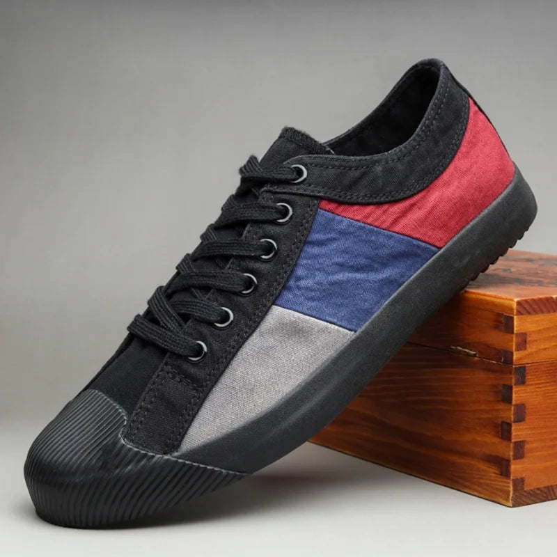 Retroblock Low Canvas Sneakers-Wilo Wale